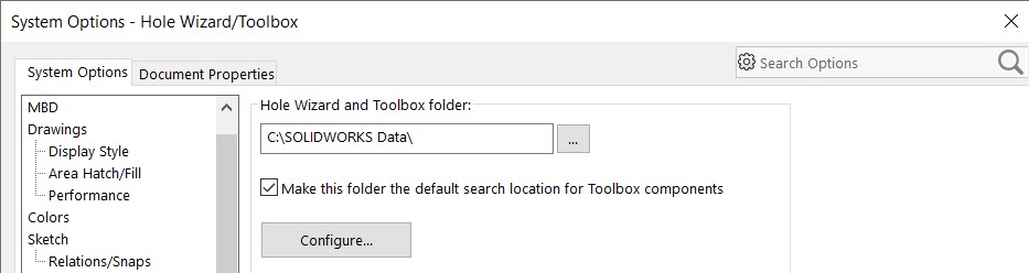   تنظیم و افزودن ابزار اضافه به Toolbox نرم‌افزار سالیدورک